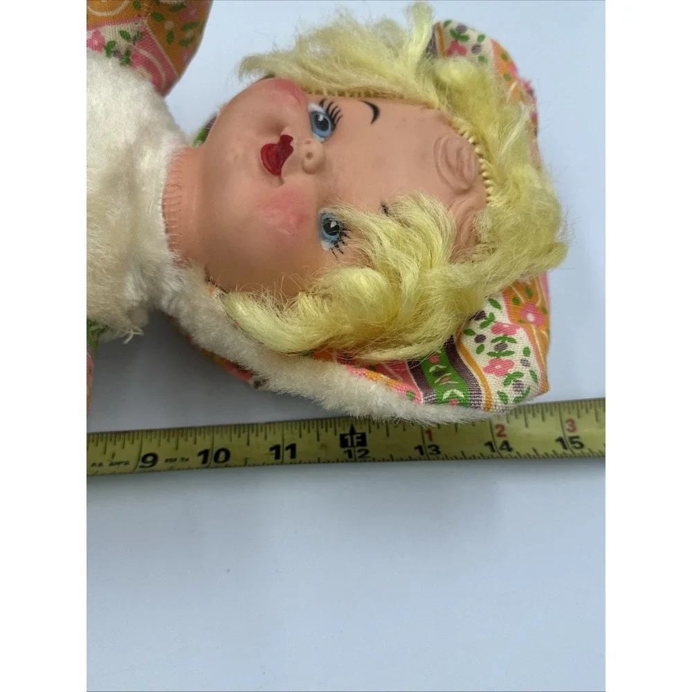 Vintage 1950s Knickerbocker Style Cloth Doll Vinyl Rubber Head Zipper‎ Back USA